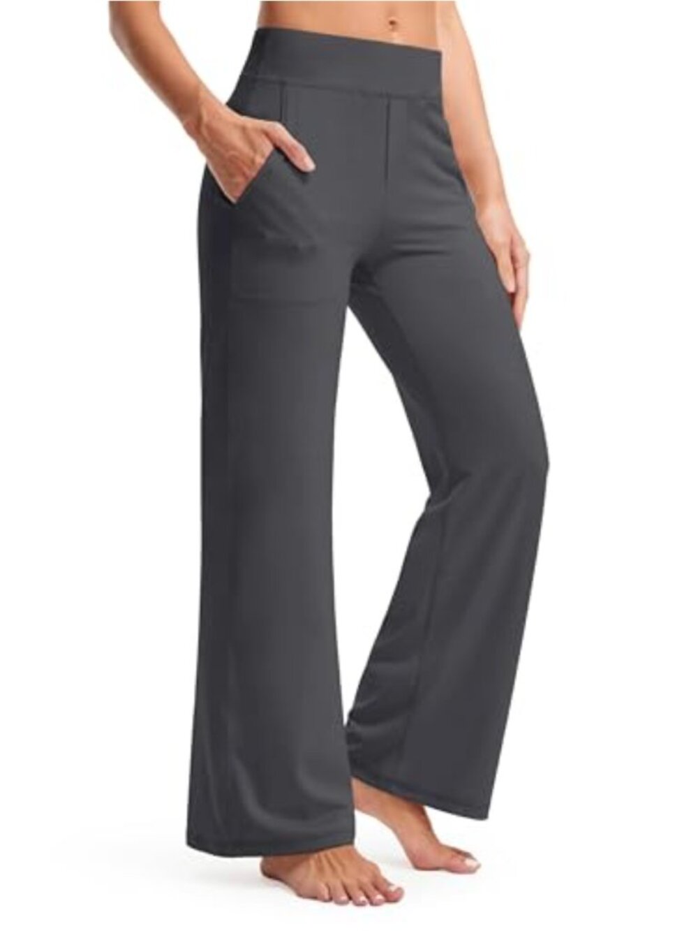 Wide Leg Yoga Pants with Pockets High Waist Stretchy Sweatpants Women
